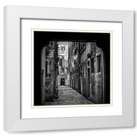 Wash Day 2 White Modern Wood Framed Art Print with Double Matting by Bland, Richard