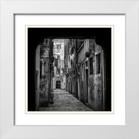 Wash Day 2 White Modern Wood Framed Art Print with Double Matting by Bland, Richard