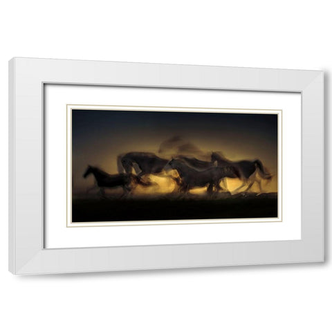 Out Of Hell White Modern Wood Framed Art Print with Double Matting by Malovrh, Milan