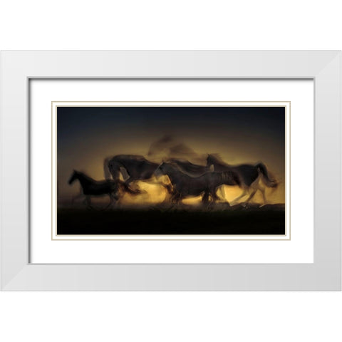 Out Of Hell White Modern Wood Framed Art Print with Double Matting by Malovrh, Milan