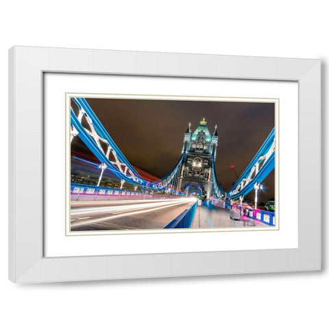 Crazy London White Modern Wood Framed Art Print with Double Matting by Lashin, Ahmed
