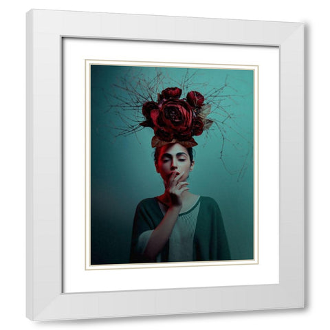 ... White Modern Wood Framed Art Print with Double Matting by Hamidnezhad, Amin