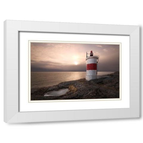 Femapre White Modern Wood Framed Art Print with Double Matting by Lindsten, Christian