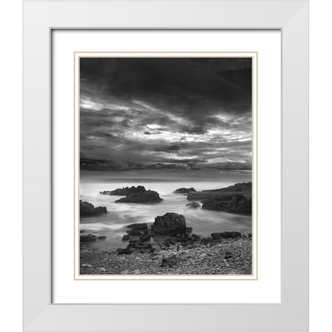 Cabo Raso #20 White Modern Wood Framed Art Print with Double Matting by Sousa Dias, Nana