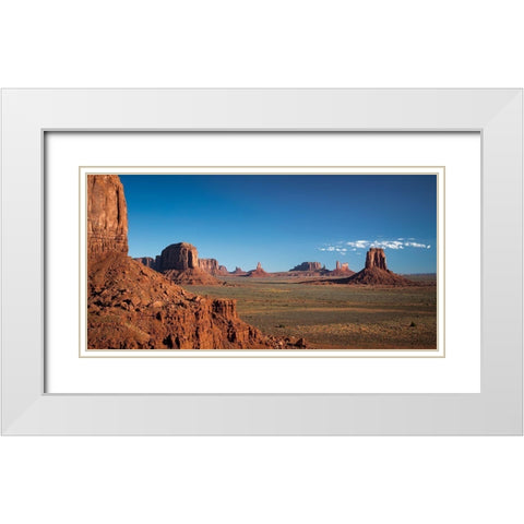 Navajo Nation White Modern Wood Framed Art Print with Double Matting by Fegari