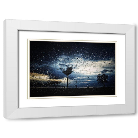 Untitled White Modern Wood Framed Art Print with Double Matting by Ayer, Ali