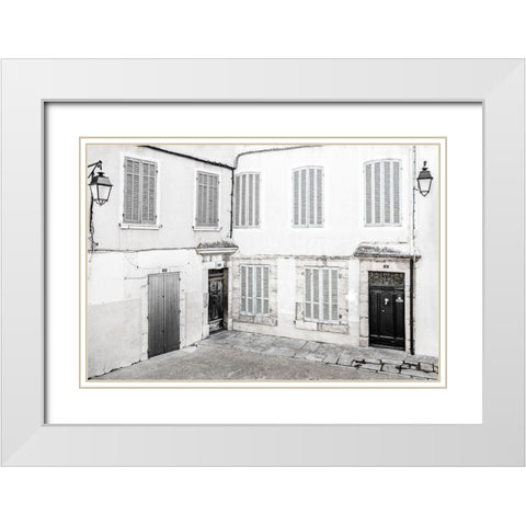 The White Corner White Modern Wood Framed Art Print with Double Matting by Claes, Gilbert