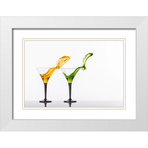 Pas De Deux White Modern Wood Framed Art Print with Double Matting by Madison