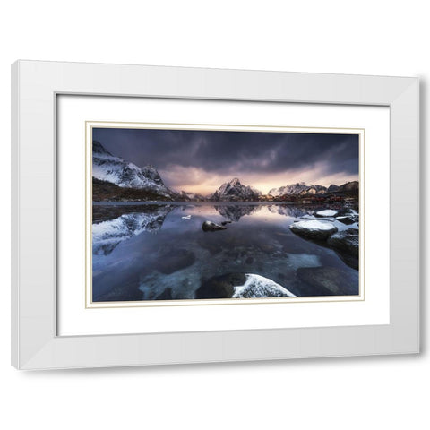 Winter Light White Modern Wood Framed Art Print with Double Matting by Martin Castan, David