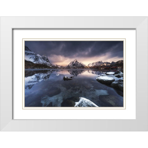 Winter Light White Modern Wood Framed Art Print with Double Matting by Martin Castan, David