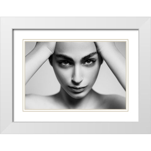 Bravo White Modern Wood Framed Art Print with Double Matting by Hamidnezhad, Amin