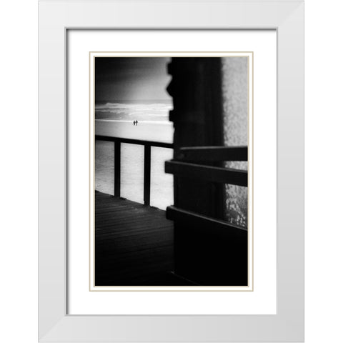 Bring Me The Horizon White Modern Wood Framed Art Print with Double Matting by Correia, Rui