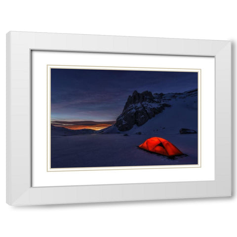 The Reward White Modern Wood Framed Art Print with Double Matting by Gonzalez, Carlos