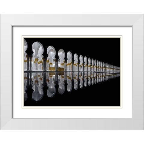 Endless. White Modern Wood Framed Art Print with Double Matting by Cuomo, Massimo