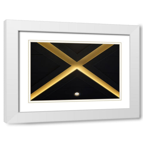 Xing White Modern Wood Framed Art Print with Double Matting by Hawerkamp, Hans-Wolfgang