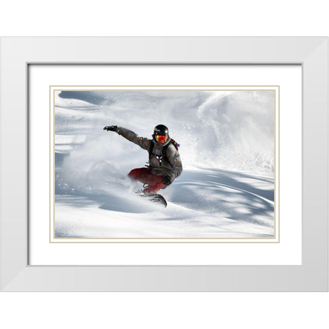 Frozen Moment White Modern Wood Framed Art Print with Double Matting by Sanne, Jakob