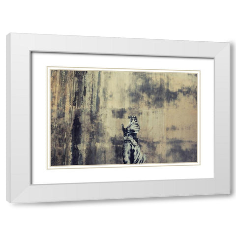 Hear My Voice. White Modern Wood Framed Art Print with Double Matting by Verschelden, Harry