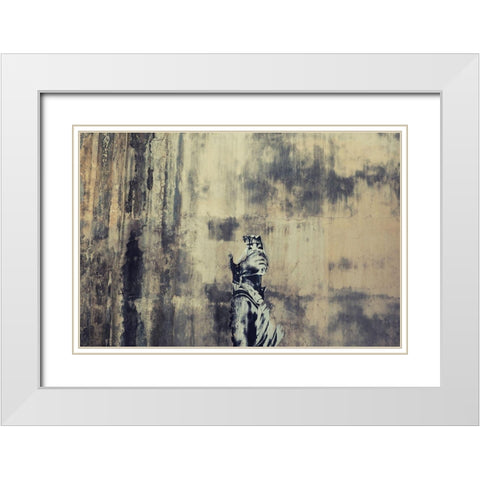Hear My Voice. White Modern Wood Framed Art Print with Double Matting by Verschelden, Harry