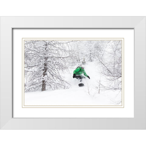 Tranquility White Modern Wood Framed Art Print with Double Matting by Sanne, Jakob