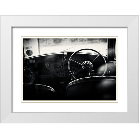 Rear Window White Modern Wood Framed Art Print with Double Matting by Bland, Richard