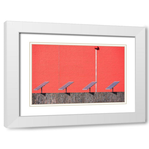 Captured Sunbeams White Modern Wood Framed Art Print with Double Matting by Van Son, Greetje