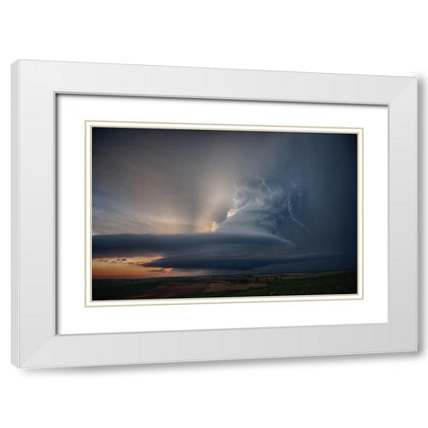 Nebraska Summer White Modern Wood Framed Art Print with Double Matting by Fisher, Alexander