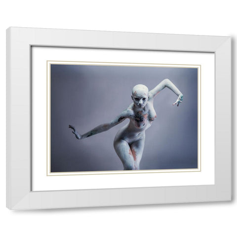 Untitled White Modern Wood Framed Art Print with Double Matting by Demchenko, Gregory