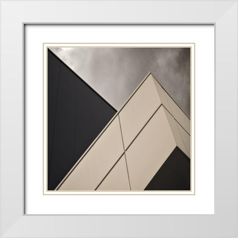 Tangential White Modern Wood Framed Art Print with Double Matting by Claes, Gilbert