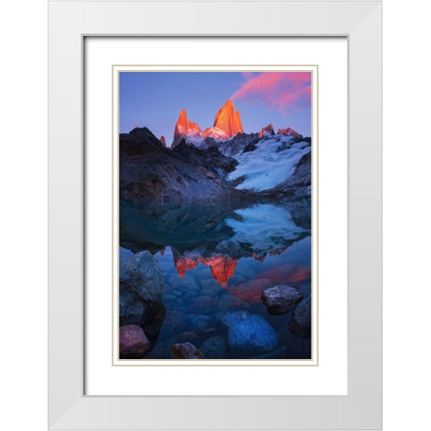 Morning Of Tranquility White Modern Wood Framed Art Print with Double Matting by Zhang, Yan