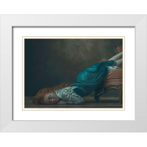 Renaissence White Modern Wood Framed Art Print with Double Matting by Cwikla, Ewa