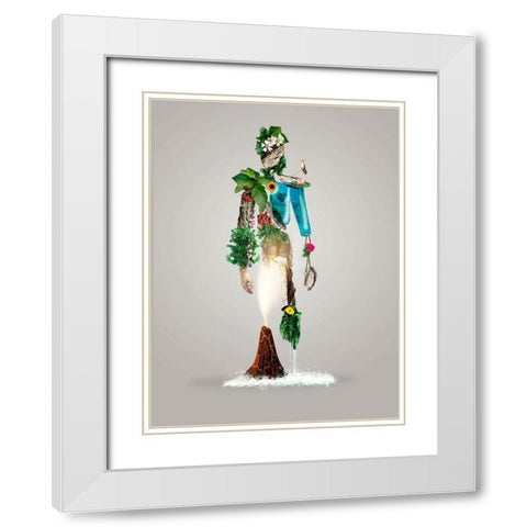 The Fantasy Nature Man White Modern Wood Framed Art Print with Double Matting by D Onofrio, Wanda