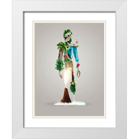 The Fantasy Nature Man White Modern Wood Framed Art Print with Double Matting by D Onofrio, Wanda