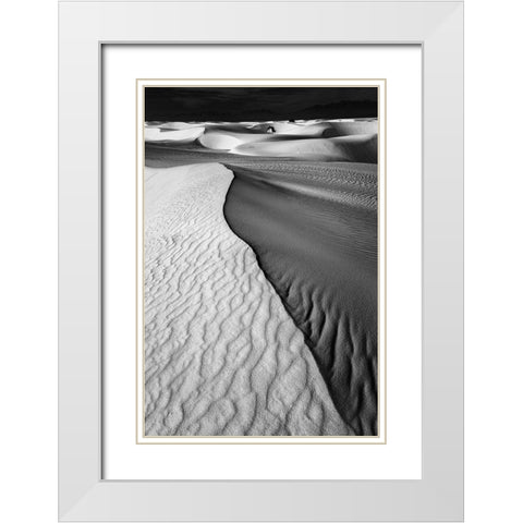 Sand Waves White Modern Wood Framed Art Print with Double Matting by Jacobs, Lydia