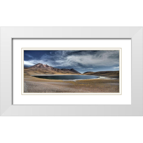 Laguna Miscanti Et Miniques White Modern Wood Framed Art Print with Double Matting by Moreau, Loulou