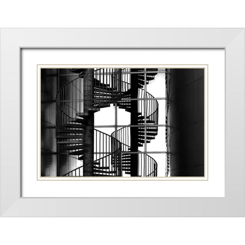 Double Mix White Modern Wood Framed Art Print with Double Matting by Hawerkamp, Hans-Wolfgang