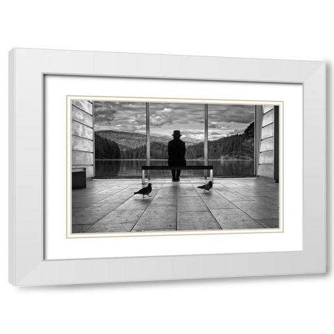 Waiting For Tomorrow White Modern Wood Framed Art Print with Double Matting by Deste, Francesco