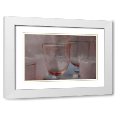 Glass Tableware White Modern Wood Framed Art Print with Double Matting by Claes, Gilbert