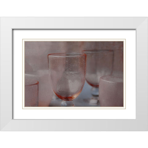 Glass Tableware White Modern Wood Framed Art Print with Double Matting by Claes, Gilbert
