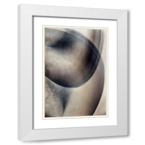 Erotica Ii. White Modern Wood Framed Art Print with Double Matting by Verschelden, Harry