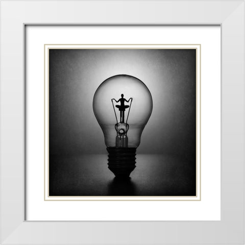 Meditation. The Inner Light. White Modern Wood Framed Art Print with Double Matting by Ivanova, Victoria