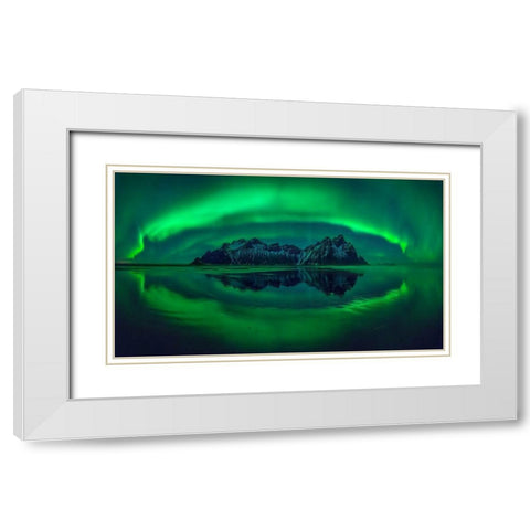 Eye Of Stokksnes White Modern Wood Framed Art Print with Double Matting by Kruczynski, Wojciech