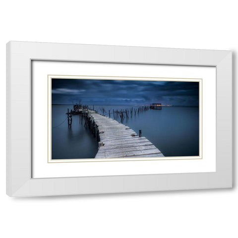 Carrasqueira White Modern Wood Framed Art Print with Double Matting by Ribeiro, Rui
