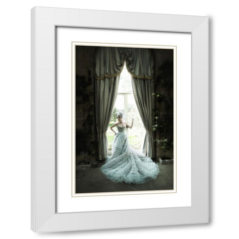 Grey Dress White Modern Wood Framed Art Print with Double Matting by kenp