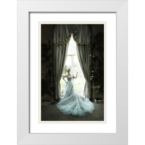 Grey Dress White Modern Wood Framed Art Print with Double Matting by kenp