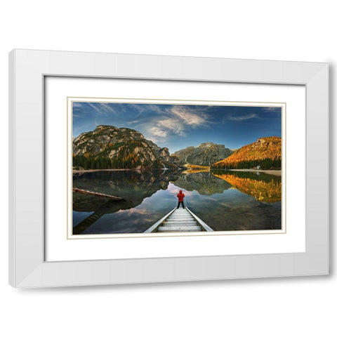 Morning Silence... White Modern Wood Framed Art Print with Double Matting by Browko, Krzysztof