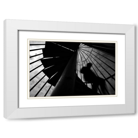 Untitled White Modern Wood Framed Art Print with Double Matting by Ayer, Ali