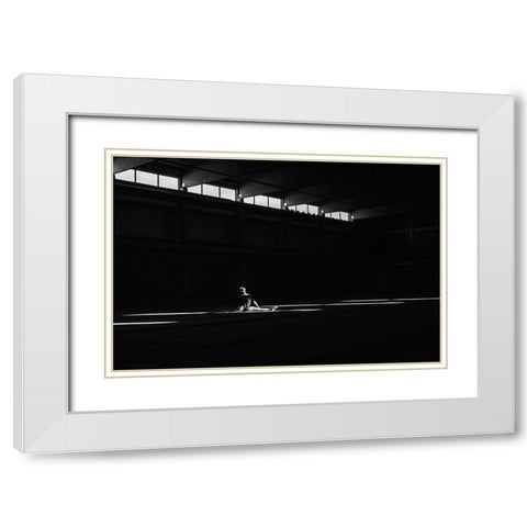 Ballando Nella Luce White Modern Wood Framed Art Print with Double Matting by Krystynek MQEP, Martin