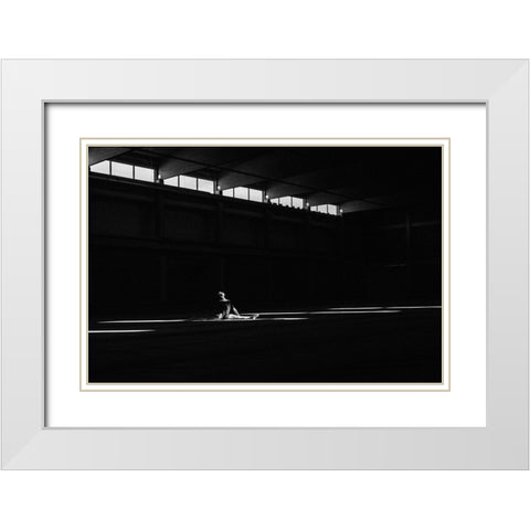 Ballando Nella Luce White Modern Wood Framed Art Print with Double Matting by Krystynek MQEP, Martin