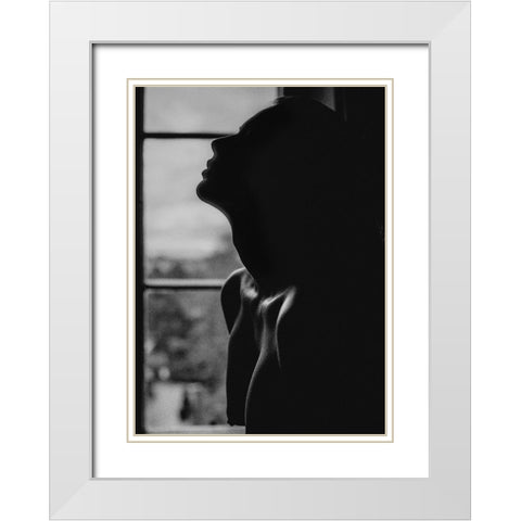 Window White Modern Wood Framed Art Print with Double Matting by Krystynek MQEP, Martin