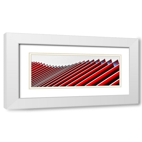 Concertina Wall Ii White Modern Wood Framed Art Print with Double Matting by Claes, Gilbert
